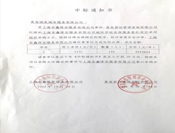 青島東海岸物業(yè)管理有限公司  成功中標(biāo)和達(dá)中心城、市級(jí)公園等物業(yè)服務(wù)項(xiàng)目